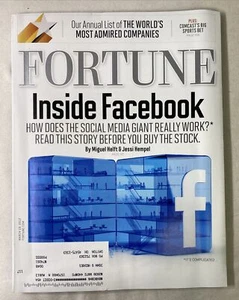 Fortune Vol 165 No 4 March 2012 Inside Facebook Social Media Giant Magazine - Picture 1 of 9