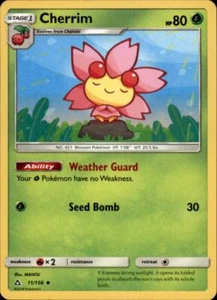2x (SM05-011 PARALLEL FOIL) Cherrim (U) Pokemon Ultra Prism Card # 11 - Picture 1 of 1