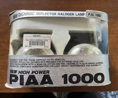PIAA 1000 85W Dichroic Reflector Halogen Lamp P.N. 1082 Vintage NOS - Image 1 of 4