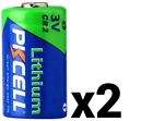 2 TWO PKCELL CR2 3V 850MAH DL-CR2 LITHIUM PHOTO BATTERY BATTERIES EXP 2034