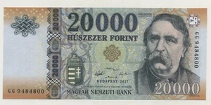 Ungarn 20000 Forint 2017 Pick 207.c UNC unzirkulierte Banknote - Bild 1 von 2