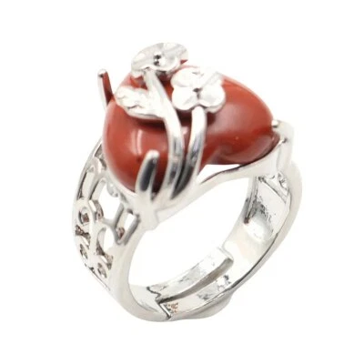 Оптовая продажа меди обернутый натуральный камень любовь цветок кольцо аксессуары ювелирные изделия - Изображение 1 из 4