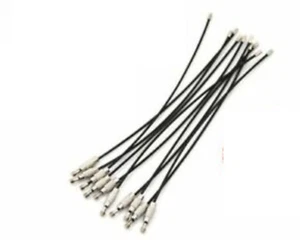 2 Silver Stainless Steel EDC Aircraft Cable Wire Keychain Ring Screw Locking - Picture 1 of 2