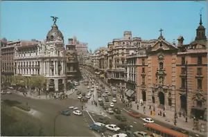 Spain Postcard - Madrid, Alcala Street and Gran Via RR16266 - Picture 1 of 1