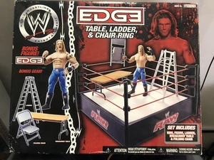 WWE Wrestling Ring Exclusive Table, Ladder & Chair Ring with Edge Action Figure - Picture 1 of 1