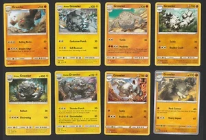 Graveler Pokemon Card Collection Set di 8 Carte Inglese Deck Costruzione Alolan - Foto 1 di 1