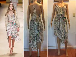 ETRO SS15 Runway Bead Embellished Printed Ruffle Dress IT42 - Picture 1 of 12