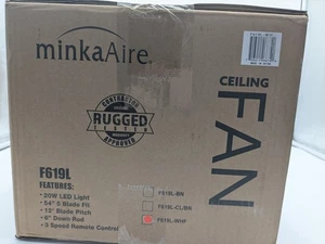 MinkaAire Stout 5 Blade 54" Indoor LED Ceiling Fan with Remote Control Included - Picture 1 of 5