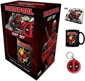 Deadpool Gift Set Coffee Mug, Coaster and Keychain Boxed Set Official Marvel - Picture 1 of 6