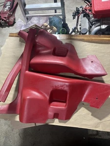 1991-02 CAMARO FIREBRID REAR SEAT LOWER TRIM BRIGHT RED - Picture 1 of 6