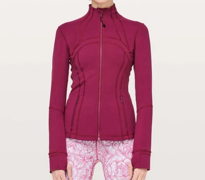 Chaqueta LULULEMON Star Rubí Rojo Luon Cremallera Define, Talla 6 Foto 1 de 4