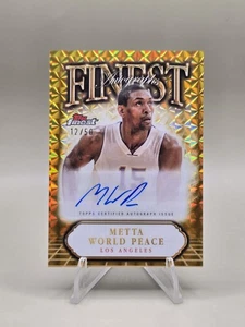 2024-25 Topps Finest Metta World Peace #FA-MW Finest Autographs Gold Geo /50 - Picture 1 of 2