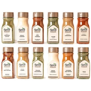 iSpice 12 Pack Seasoning Set Variety Organic Kitchen Spices for Cooking - Picture 1 of 8
