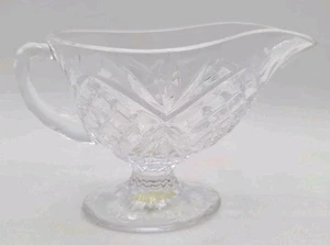 Shannon Crystal Designs of Ireland Pedestal Crema o Gravy Boat con Etiqueta - Imagen 1 de 7