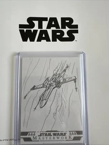 Starwars Masterwork 1/1 X-wing Sketch - Picture 1 of 2