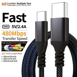 HeavyDuty USB Typ C Ladekabel Geflochten Schnell Handy Ladegerät Langes Kabel 1m 2m - Bild 1 von 26