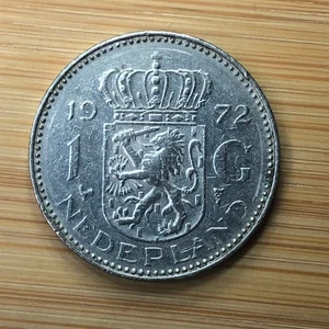 Niederlande 1972 1 G Münze Nederland - Juliana Koningin Der Nederlande - Bild 1 von 2