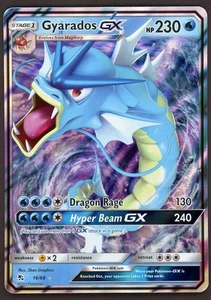 Gyarados GX - 16/68 - Pokemon Hidden Fates Sun & Moon Ultra Rare Card NM - Picture 1 of 2