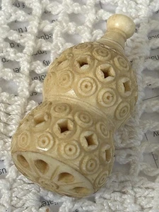 NETSUKE INRO SAGEMONO OIJME EDO CALABAZA ANTIGUA JAPONESA CALADA TALLADA ANTIGUA MEDJI - Imagen 1 de 12