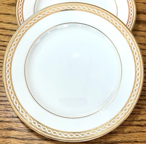 GRANVILLE Set of 4 Bread Plates 6.5" Vintage Wedgwood Japan USA Gold Rope EUC! - Picture 1 of 8