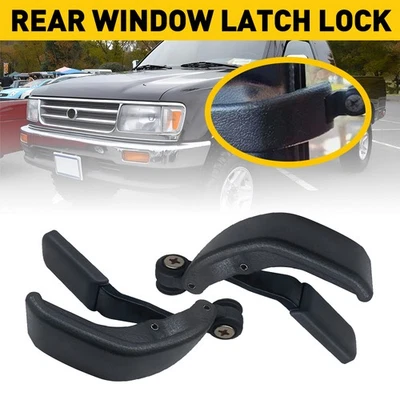 Gray Rear Window Glass Cab Lock Latch Left Right For Toyota T100 Tacoma 1989-00 - Imagem 1 de 4