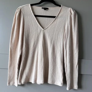 J Crew Pullover Damen Medium gerippt Langarm Pulli V-Ausschnitt weich Strick Oberteil - Bild 1 von 13