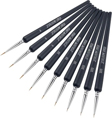 Pinceaux Peinture Acrylique, 9 Pièces Pinceau Peinture pour la Peinture à L - Photo 1/4