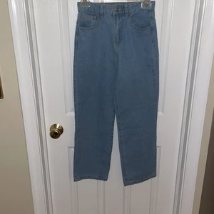 Franki by Francesca's Girls Blue Jeans 5 pocket Fly/button Size 10 Light wash - Picture 1 of 5