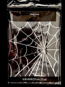 Gothic Witch-SPIDER WEB COBWEB DOOR TABLE COVER CLOTH-Halloween Party Decoration - Picture 1 of 3