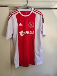 Ajax Amsterdam ADIDAS 2010-11 Large Jersey Football Soccer Shirt Red Custom 2011 - Picture 1 of 10