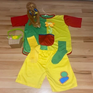 6 tlg.Pippi Langstrumpf Kostüm 4-6 Jahre Gr.110/116 Shirt Shorts Tasche Affe TOP - Bild 1 von 12