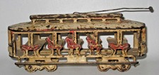 1920's Dent Toys Trolley Cast Iron 8" long #V713