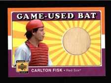 CARLTON FISK 2001 UPPER DECK DECADE 1970s 70s GAME USED BAT RELIC BC2734