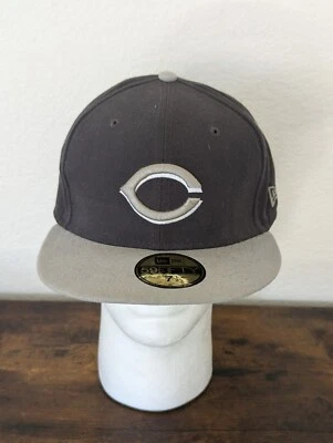 Sombrero Cincinnati Reds Negro Gris Talla 7 1/2 New Era 59Fifty MLB Auténtico Foto 1 de 4