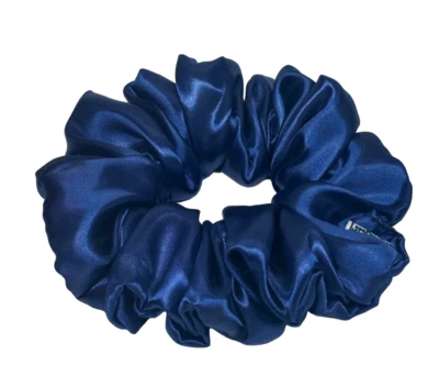 XXL Jumbo Women Charmeuse Satin Scrunchie Elastic Hairbands Hair Ties XXL royal - Image 1 of 4
