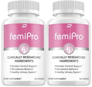 (2 Pack) FemiPro Bladder Support Supplement - Probiotic Femi Pro Pills - Picture 1 of 7