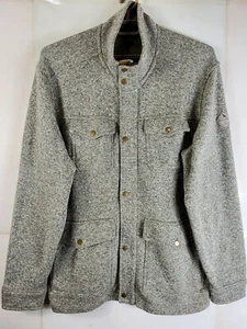 Eddie Bauer Full Zip & Button up Suede/Knit Jacket. Sz: XXL. Color: Gray - Picture 1 of 8
