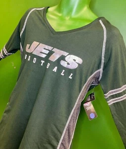 NFL New York Jets Majestic L-S Women's T-Shirt Women's XL NWT - Picture 1 of 9