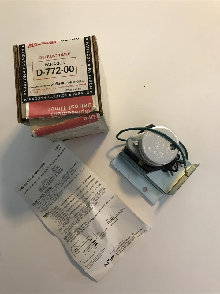 Электрический таймер размораживания D-772-00 Paragon Gemline новый из старых запасов GE WR9x234 - Изображение 1 из 1