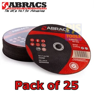 25 x Abracs 230mm x 3.0mm flat metal cutting slitting discs steel - Picture 1 of 2
