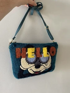 Bolso de Mano Mickey Mouse Terry Algodón 'Hola' Azul Disney No Oficial Sin Marca - Imagen 1 de 7