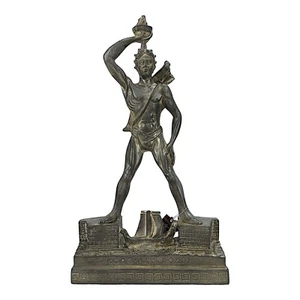 Colossus of Rhodes Statue of the Sun God Helios Hard Plaster Sculpture 12.2in - Picture 1 of 9