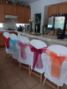 Chair Bows for Weddings Parties, Various sizes 3 yards for party planning - Picture 1 of 10