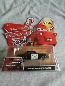 Disney Cars Toon Rescue Squad Mater TROOPER #3 Strip Grill GRAN TARJETA Nuevo Recorte - Imagen 1 de 4