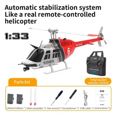 RC ERA C138 Bell206 1:33 Altitude Hold Optical Flow Localization RTF Helicopter - Image 1 of 4