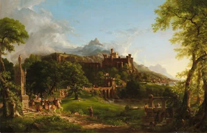 Der Aufbruch | Thomas Cole | 1837 Romantik Gemälde Druck - Bild 1 von 10