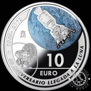 LADOBLA - 2019 - Estuche 10 EUROS PROOF - Llegada a la Luna - ESPAÑA - Foto 1 di 3