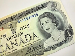 1973 Canada One 1 Dollar Circulated Banknote BCS Prefix Crow Bouey FF896 - Picture 1 of 11