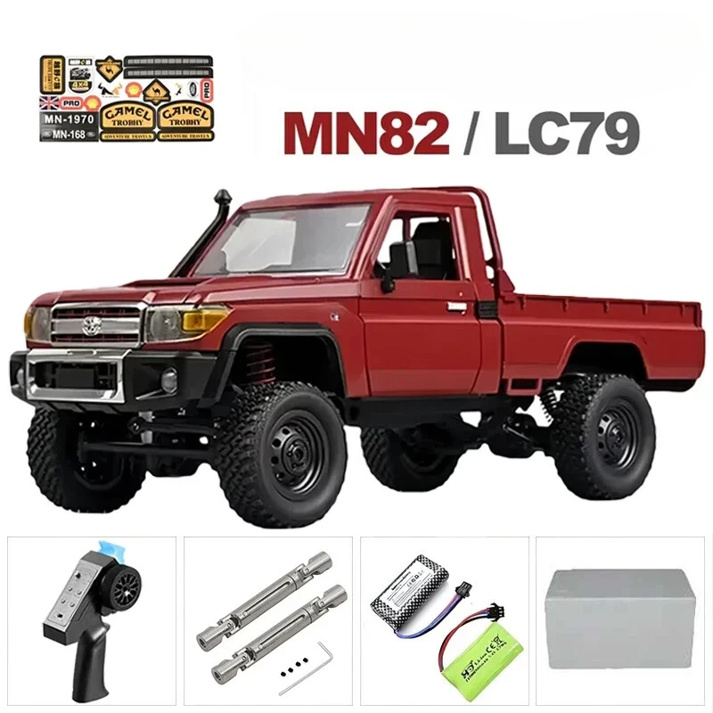 1:12 Retro Rc Car with LED Light Simulation 4WD Remote Control Pickup Model Toys - Image 1 of 4