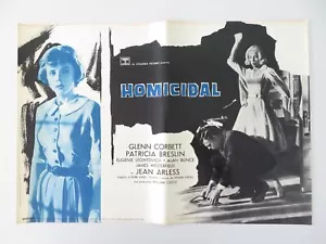 HOMICIDAL - I ITALIAN FOTOBUSTA POSTER GLENN CORBETT PATRICIA BRESLIN 1961 - Picture 1 of 6